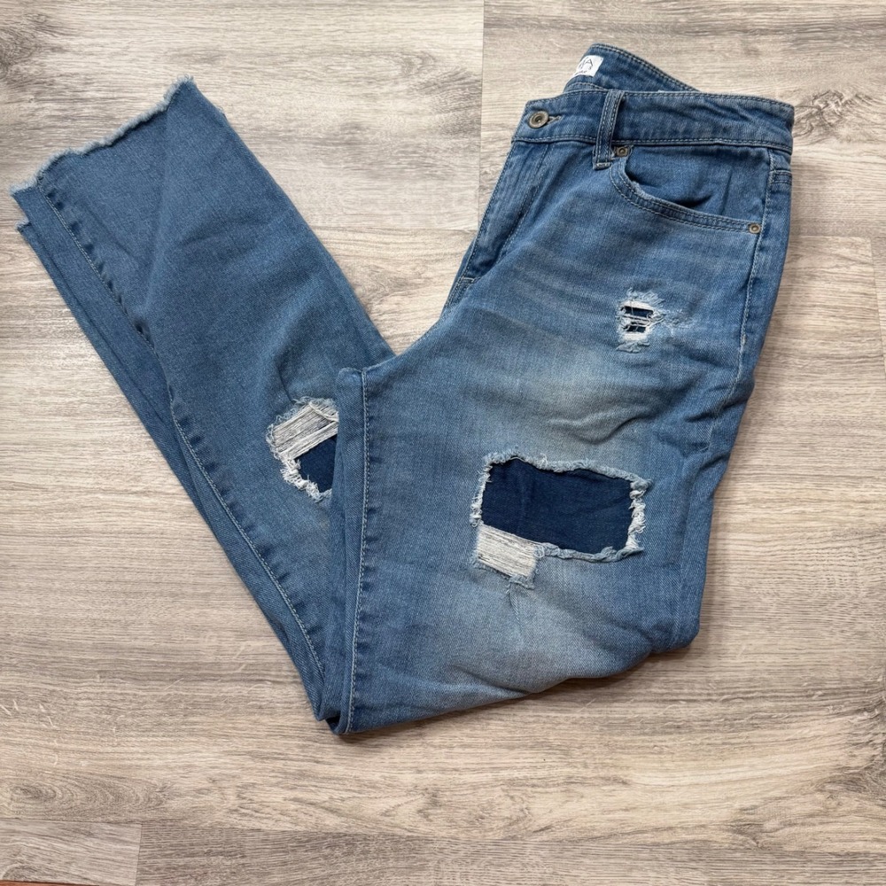 Sofia Jeans Veronica Straight Leg Distressed Jeans Medium Wash Size‎ 8